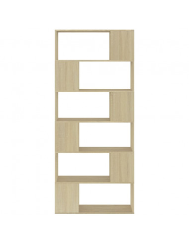 Libreria/Divisorio Rovere Sonoma 80x24x186 cm in Truciolato