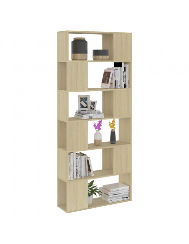 Libreria/Divisorio Rovere Sonoma 80x24x186 cm in Truciolato