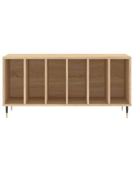 Mobile Porta Dischi Rovere Sonoma 100x38x48cm Legno Multistrato