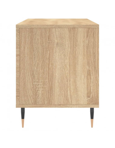 Mobile Porta Dischi Rovere Sonoma 100x38x48cm Legno Multistrato