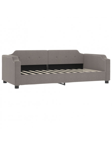 Divano Letto con Letto Estraibile Tortora 100x200 cm in Tessuto