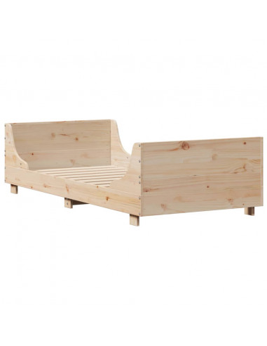 Giroletto con Testiera 75x190 cm in Legno Massello di Pino