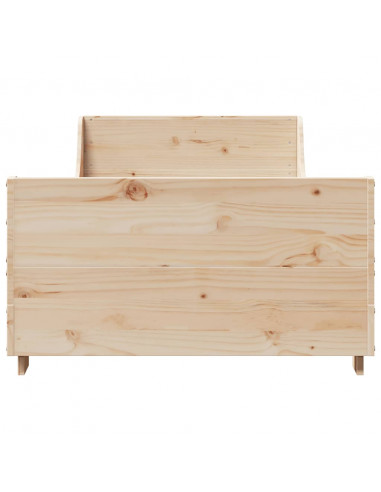 Giroletto con Testiera 75x190 cm in Legno Massello di Pino