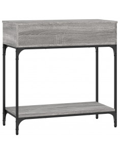 Tavolino Consolle Grigio Sonoma 75x34,5x75cm Legno Multistrato 2
