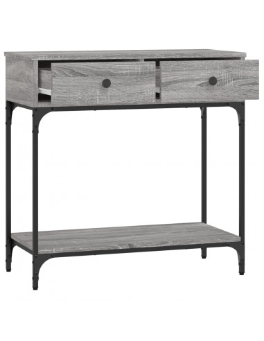 Tavolino Consolle Grigio Sonoma 75x34,5x75cm Legno Multistrato