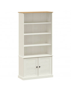 Libreria VIGO 85x35x170 cm in Legno Massello di Pino Bianco 2