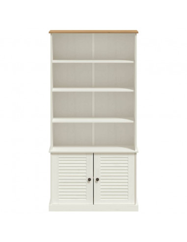 Libreria VIGO 85x35x170 cm in Legno Massello di Pino Bianco