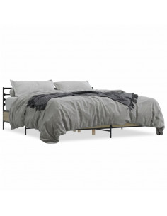 Giroletto Rovere Sonoma 200x200 cm Legno Multistrato e Metallo 2