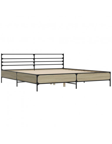 Giroletto Rovere Sonoma 200x200 cm Legno Multistrato e Metallo