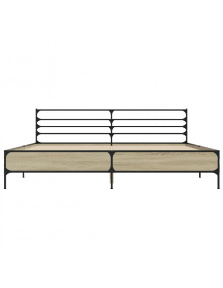 Giroletto Rovere Sonoma 200x200 cm Legno Multistrato e Metallo