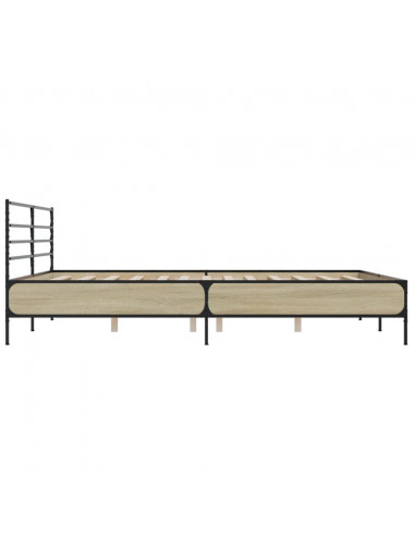 Giroletto Rovere Sonoma 200x200 cm Legno Multistrato e Metallo