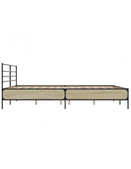 Giroletto Rovere Sonoma 200x200 cm Legno Multistrato e Metallo