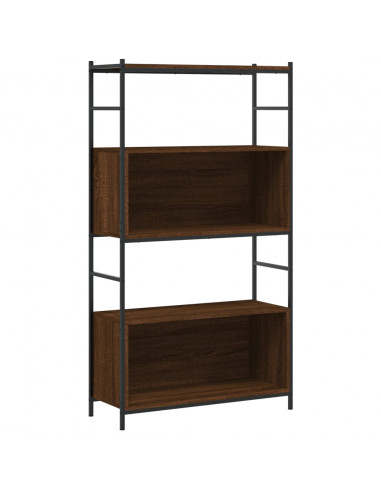 Libreria Rovere Marrone 80x30x145,5cm Legno Multistrato e Ferro