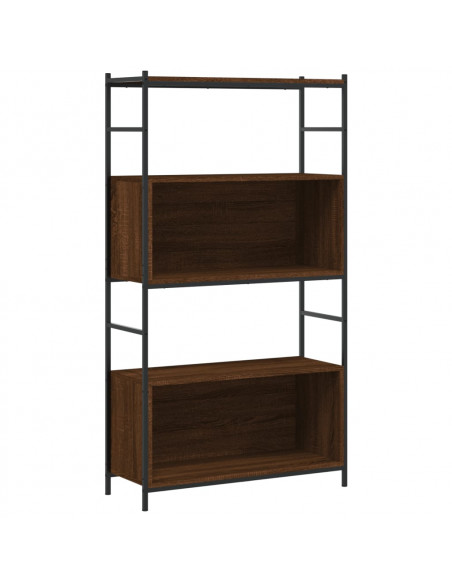 Libreria Rovere Marrone 80x30x145,5cm Legno Multistrato e Ferro
