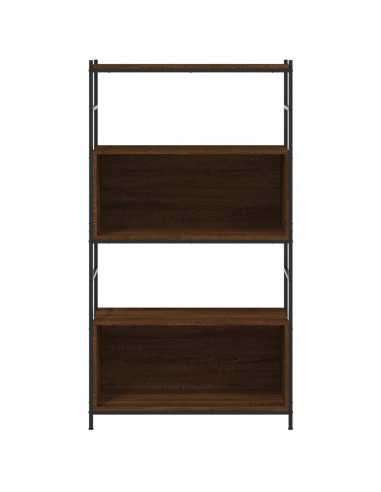 Libreria Rovere Marrone 80x30x145,5cm Legno Multistrato e Ferro