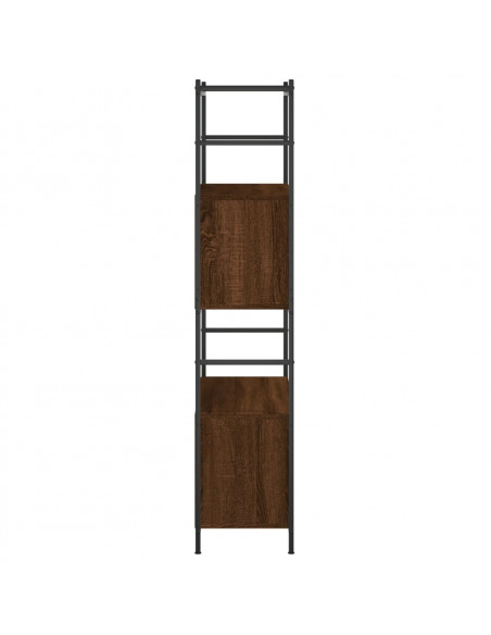 Libreria Rovere Marrone 80x30x145,5cm Legno Multistrato e Ferro