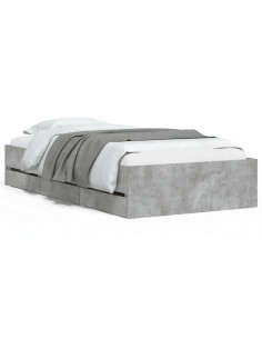 Giroletto Cassetti Grigio Cemento 90x190 cm Legno Multistrato 2