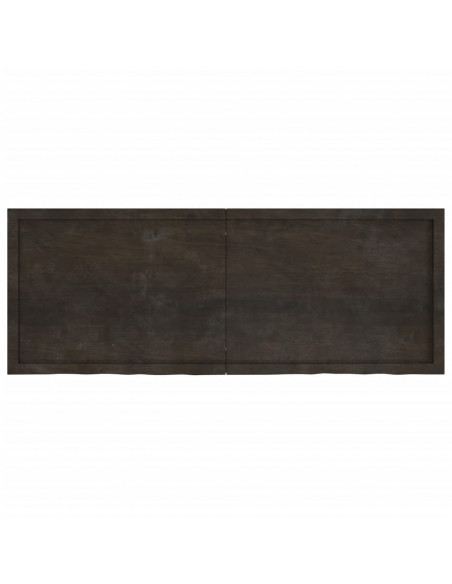 Piano Bagno Marrone Scuro 160x60x(2-6)cm Legno Trattato