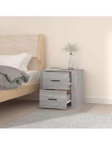 Comodino a Muro Grigio Sonoma 50x36x47 cm