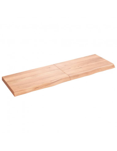 Piano Bagno Marrone 160x50x(2-6) cm Legno Massello Trattato