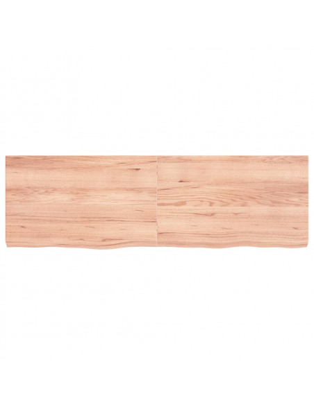 Piano Bagno Marrone 160x50x(2-6) cm Legno Massello Trattato