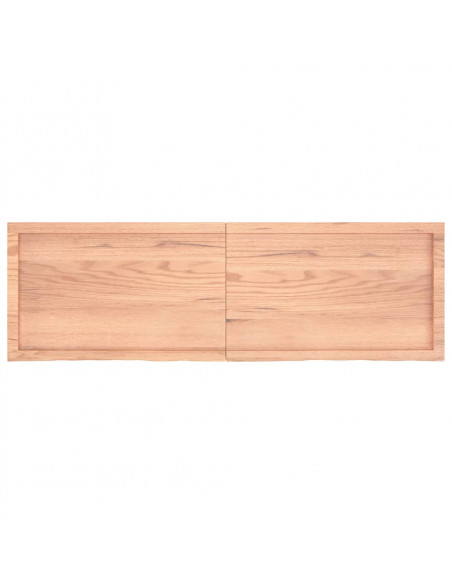 Piano Bagno Marrone 160x50x(2-6) cm Legno Massello Trattato