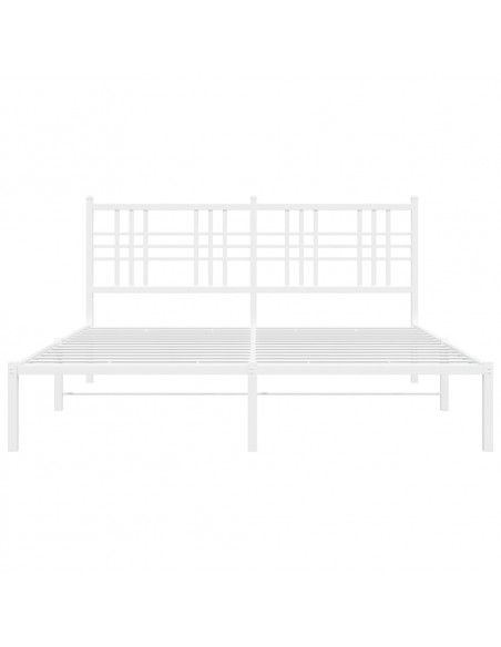 Giroletto con Testiera Metallo Bianco 160x200 cm
