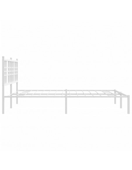 Giroletto con Testiera Metallo Bianco 160x200 cm