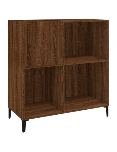 Mobile Porta Dischi Rovere Marrone 84,5x38x89 Legno Multistrato