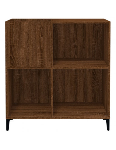 Mobile Porta Dischi Rovere Marrone 84,5x38x89 Legno Multistrato