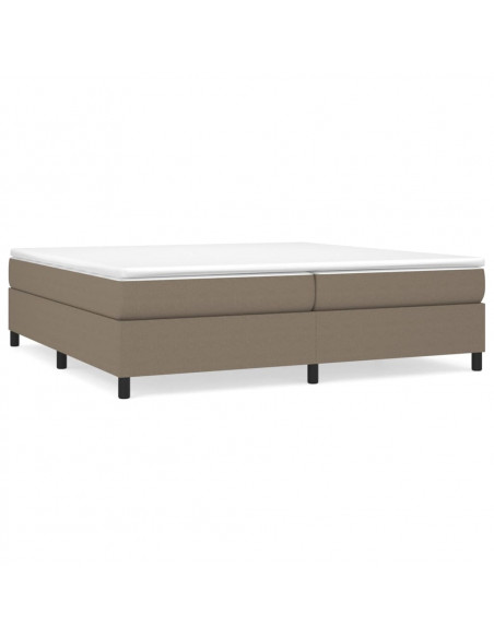 Giroletto a Molle con Materasso Tortora 200x200 cm in Tessuto