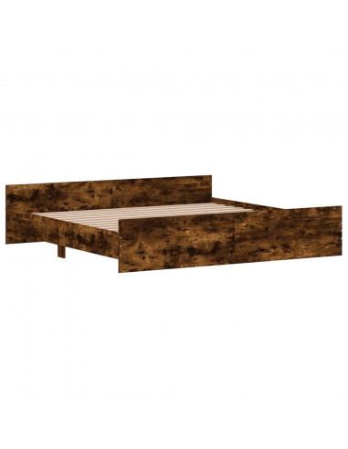 Giroletto con Testiera e Pediera Rovere Fumo 180x200 cm