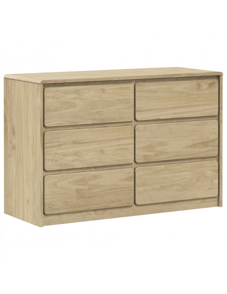 Cassettiera SAUDA Rovere 111x43x73,5 cm cm Legno Massello Pino