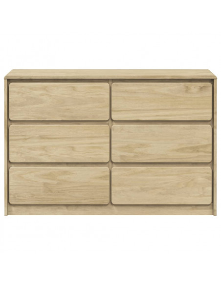 Cassettiera SAUDA Rovere 111x43x73,5 cm cm Legno Massello Pino