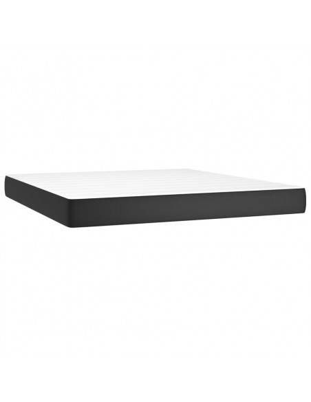 Materasso a Molle Insacchettate Nero 180x200x20cm in Similpelle