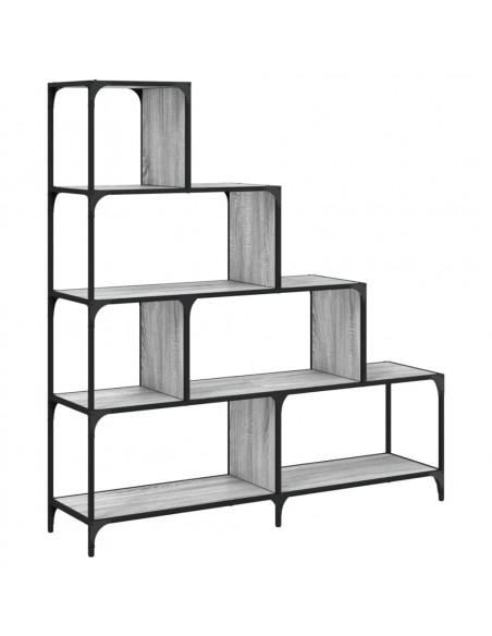 Libreria 4 Ripiani Grigio Sonoma 139x33,5x149 Legno Multistrato