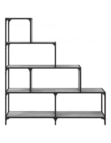 Libreria 4 Ripiani Grigio Sonoma 139x33,5x149 Legno Multistrato