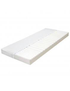 Materasso 180x200 cm 7 Zone Schiuma di Poliuretano 10 cm H2 H3 2