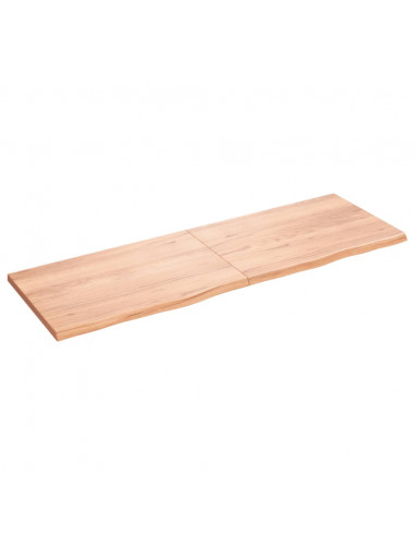 Piano Bagno Marrone 180x60x(2-4) cm Legno Massello Trattato