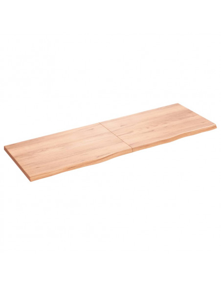 Piano Bagno Marrone 180x60x(2-4) cm Legno Massello Trattato
