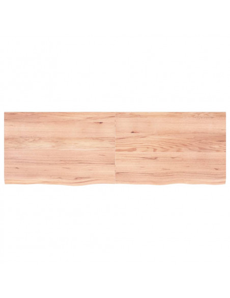 Piano Bagno Marrone 180x60x(2-4) cm Legno Massello Trattato