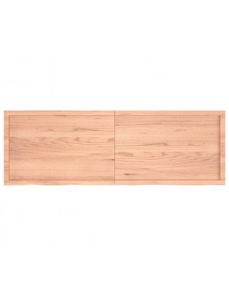 Piano Bagno Marrone 180x60x(2-4) cm Legno Massello Trattato