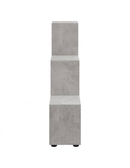 Libreria a Scala Grigio Cemento 107 cm in Legno Multistrato