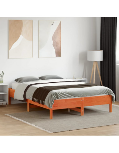 Giroletto Marrone Cera 135x190 cm in Legno Massello di Pino