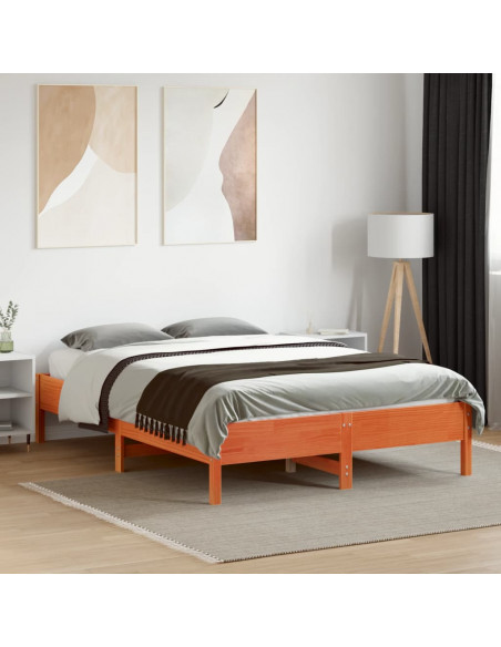 Giroletto Marrone Cera 135x190 cm in Legno Massello di Pino