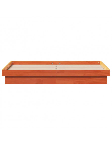 Giroletto LED Marrone Cera 150x200 cm in Legno Massello di Pino