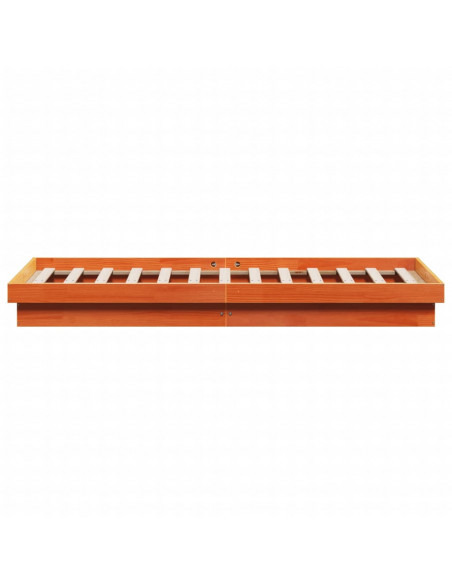 Giroletto LED Marrone Cera 150x200 cm in Legno Massello di Pino