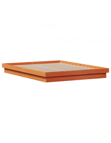 Giroletto LED Marrone Cera 150x200 cm in Legno Massello di Pino