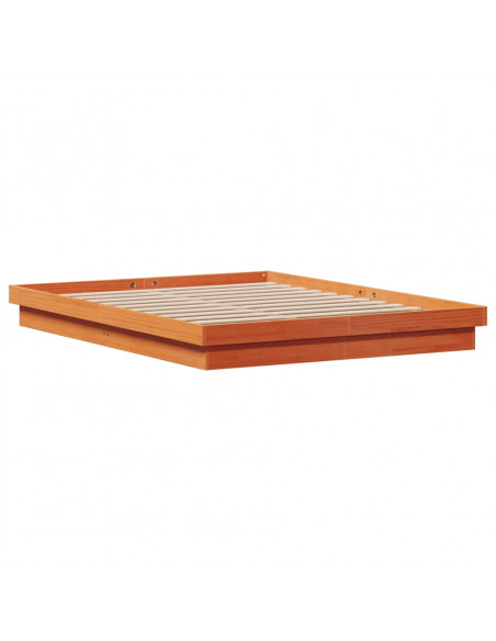 Giroletto LED Marrone Cera 150x200 cm in Legno Massello di Pino
