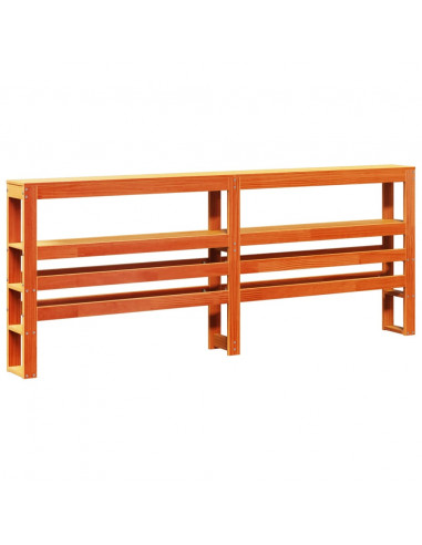 Letto senza Materasso Marrone Cera 200x200 cm in Legno di Pino